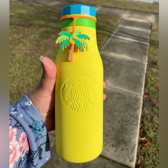 Starbucks Overseas Taiwan Yellow Tumbler with Palm Tree - Picture 2 of 6